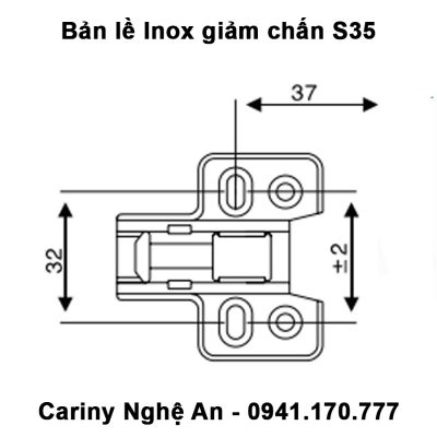 Bản lề INOX Cariny S35