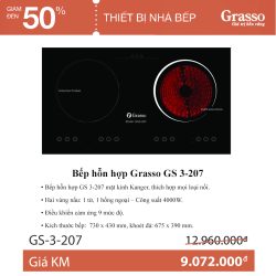 Bếp hỗn hợp Grasso GS 3-207