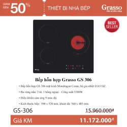 Bếp hỗn hợp Grasso GS 306
