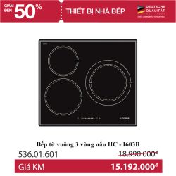 Bếp từ vuông 3 vùng nấu HC - I603B