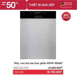 Máy rửa bát kính đen HDW-HI60C